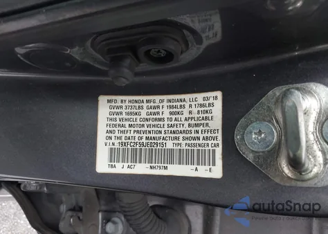 2018 Honda Civic Lx from USA, damaged, VIN 19XFC2F59JE029151